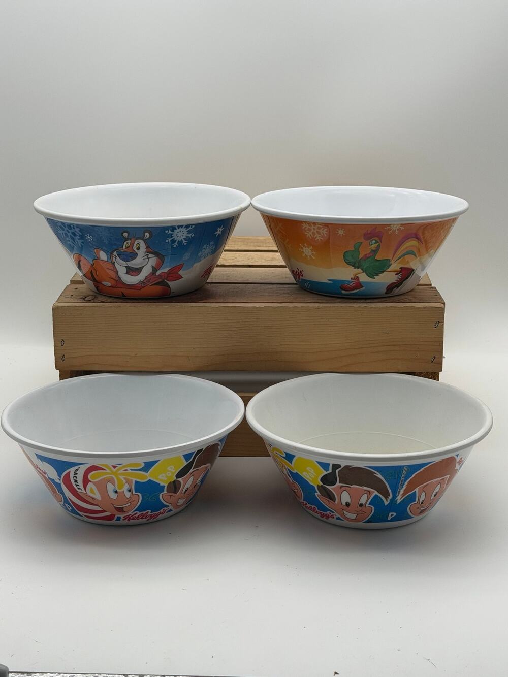 Vintage Kellogg's Cereal Bowls Collection (Set of 4) - 5.5” Diameter